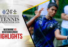 Highlights | Wijemanne vs Wickramasinghe | 24th Royal Thomian Tennis Encounter 2026 Tennis