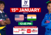 LIVE – India vs USA – ICC U19 Men’s Cricket World Cup 2026