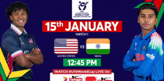LIVE – India vs USA – ICC U19 Men’s Cricket World Cup 2026