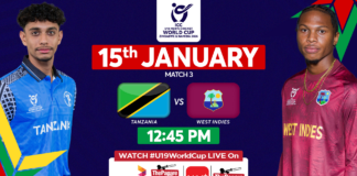 LIVE – Tanzania vs West Indies – ICC U19 Men’s Cricket World Cup 2026