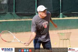 Sri Lanka Davis Cup coach Dominic Utzinger at the SLTA courts ahead of the ITF Junior Series