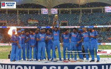 Inda won the Asia Cup 2018