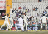 India spin S. Africa to defeat in first Test India's Ravindra Jadeja (2R) celebrates with teammates the wicket of South Africa's Dane Vilas during the third day of the first Test match between India and South Africa©AFP