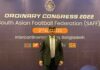 Sri Lanka Football President Jaswar Umar at the 2022 SAFF Congress