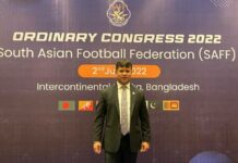 Sri Lanka Football President Jaswar Umar elected to AFC & SAFF ExCo’s Sri Lanka Football President Jaswar Umar at the 2022 SAFF Congress