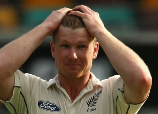 Jimmy Neesham looked uncomfortable bowling in both innings of the first test. Photo / Getty Images.