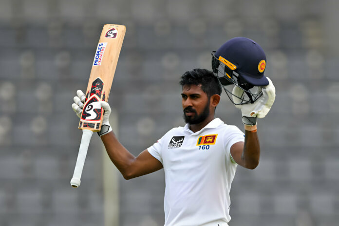 Kamindu Mendis Batting Sri Lanka vs Bangladesh 2nd Test