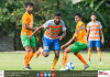 Solid thrash resource less Kirulapone United Kirulapone United player (M) wriggles past Edison Figurado and Peshala Malik - FA Cup (Last 32 Round)
