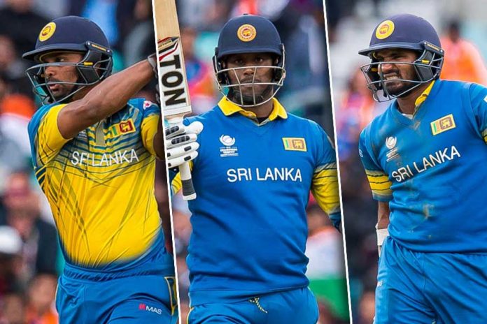 Kusal Janith, Asela Gunaratne and Angelo Mathews