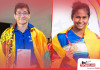 Kyle Abeysinghe and Kimiko Raheem for World Swimming Championships