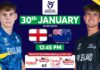 LIVE – England vs New Zealand – ICC U19 Men’s Cricket World Cup 2026