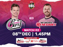 LIVE – Sydney Sixers vs Melbourne Renegades