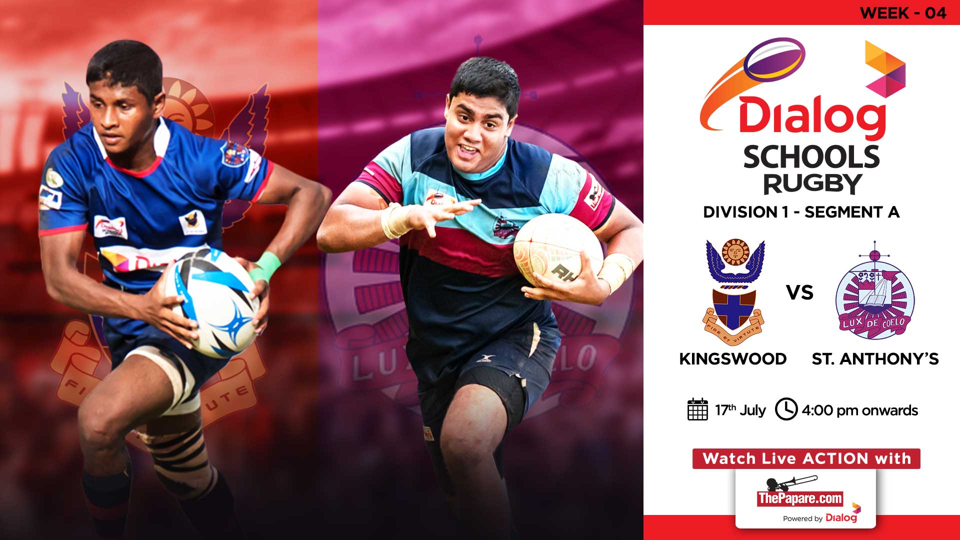 REPLAY - St. Anthony's College vs Kingswood College - Dialog Schools ...