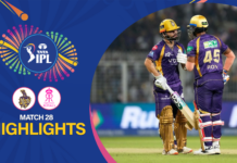WATCH – HIGHLIGHTS – Kolkata Knight Riders vs Rajasthan Royals | IPL 2026 – Match 28