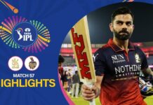 WATCH – Royal Challengers Bengaluru vs Kolkata Knight Riders | IPL 2026 – Match 57 Royal Challengers Bengaluru vs Kolkata Knight Riders