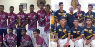 Mahinda and Dharmaraja declared U19 Joint Champion