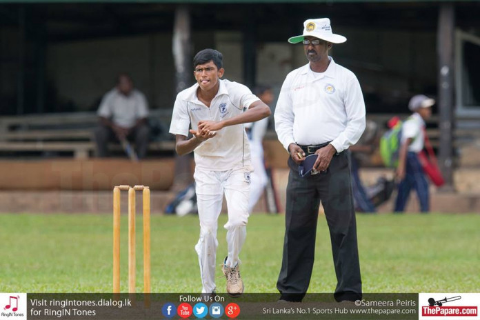 MalshanR Josephian spinner Malshan Rodrigo in his bowling stride