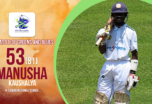 WATCH – Manusha Kaushalya 53 (81) vs Gamini NS | 6th Battle of Greens and Blues Manusha