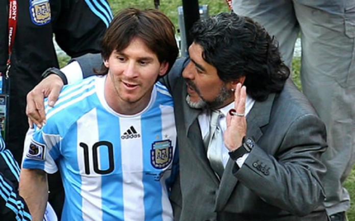 Maradona and Messi