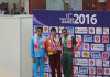 Lankan swimmers shine at South Asian Games 2016 Matthew Abeysinghe on top of the podium with his gold medal at the South Asian Games 2016. (Photo - Anjana Kaluarachchi