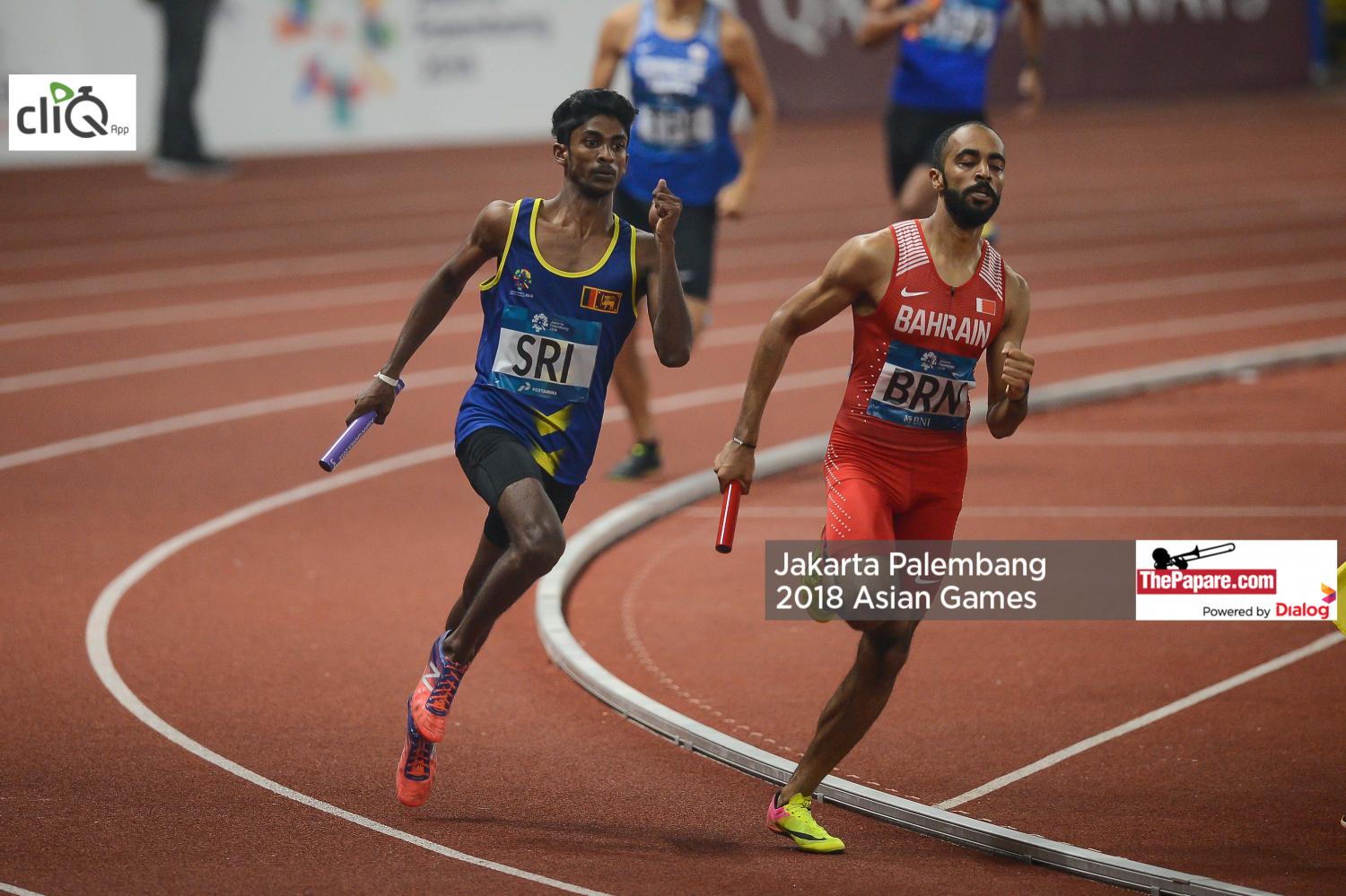 photos: athletics   asian games 2018 – men’s 4x400m relay