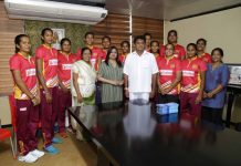 Minister Sajith sponsors air tickets for Netball Sajith sponsors air tickets Sri Lanka Netball tour Botswana