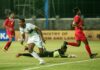 Sri Lanka into semi-finals; joins India, Nepal & Bangladesh Mohamed Mufas wheels off in celebration after scoring against Maldives - SAFF U17 Championship 2022