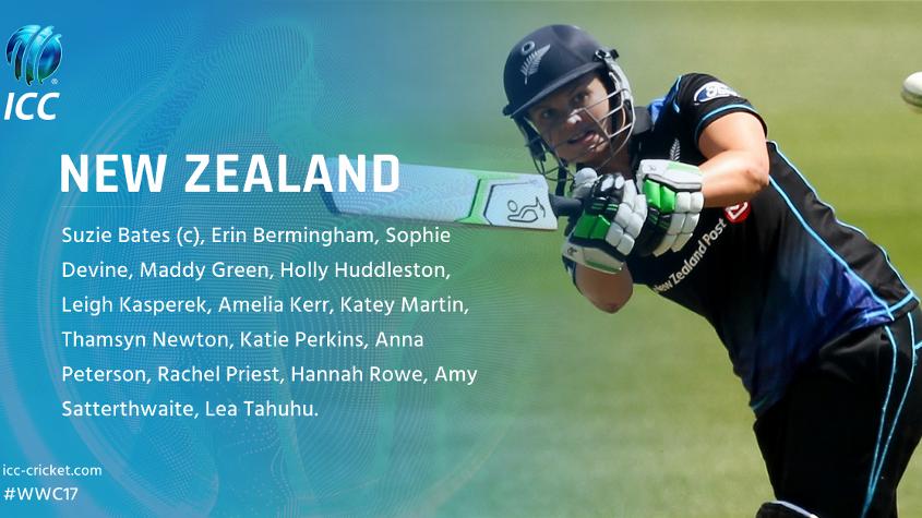Suzie Bates (98 caps) and Amy Satterthwaite (95) can both make their 100th ODI appearance at the ICC Women’s World Cup.