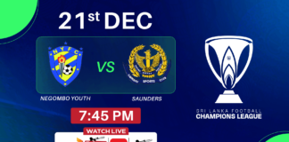 LIVE – Negombo Youth FC vs Saunders SC – Champions League 2025/26 Negombo Youth FC vs Saunders SC