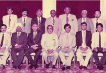 Asian Cricket Council from humble beginnings to centre stage Members of the inaugural ACC meeting: standing (left to right): Prof. M.V. Chandgadkar (India), R. S. Mahendra (India), A. Sajjad (Pakistan), Q. Noorani (UAE), A R Falaknaz (UAE), S.K. Wankhede (India), M.A. Chidambaram (India), P.M. Rungta (India), S. Sriraman (India), M. Jaikishan (India), I.S. Bindra (India), J. Daimiya (India) Seated (left to right): A.Abbasi (Pakistan), A.R. Bukhatir (UAE). D.S. Gill (Malaysia), Air Marshal (Retd.) Nur Khan (Pakistan). N.K.P. Salve (India), Gamini Dissanayake (Sri Lanka), S.A. Huq (Bangladesh), Nuzki Mohammad (Sri Lanka), A.W. Kanmadikar (India)