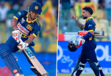 Mendis stranded on 93* as Wellalage’s late burst takes Sri Lanka to 271