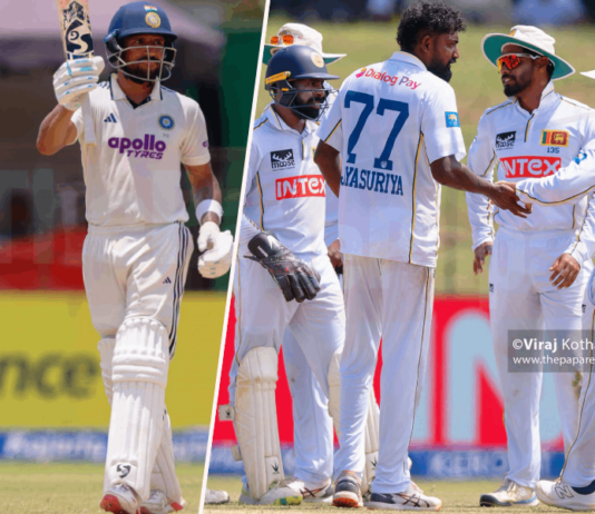 ඉන්දියාව 503/9යි. ශ්රී ලංකාව අසාර්ථ ආරම්භයක India tour of Sri Lanka
