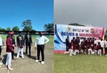 Mahinda Rajapaksha College (Homagama) clinches dominant 9-wicket victory in Battle of the Blues & Maroons Defence Services School, Colombo FB page