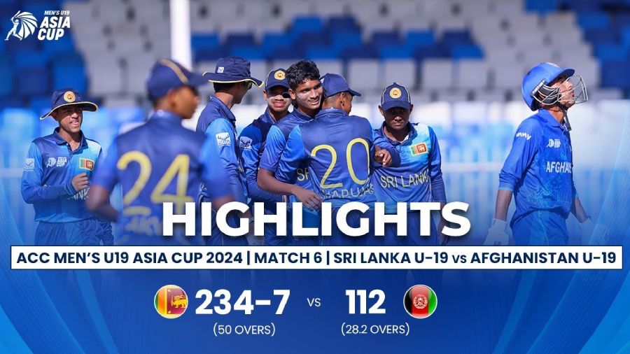 Highlights Sri Lanka U19 Vs Afghanistan U19 Acc Men S U19 Asia Cup
