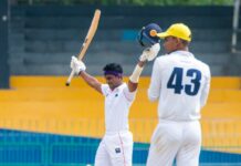 Sooriyabandara double-hundred puts Galle on top Pasindu Sooriyabandara