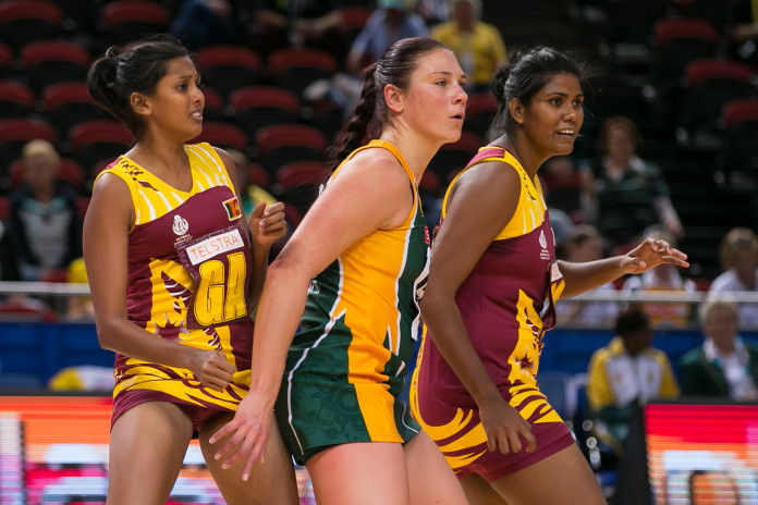 Monday 10 August - SOUTH AFRICA vs SRI LANKA. PLAYER in action during a Preliminary Round match on Day 4. of Netball World Cup 2015 SYDNEY. Photo: Narelle Spangher (NWC2015 Media)