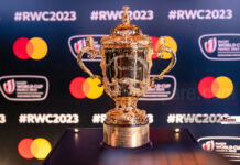 The Webb Ellis Rugby World Cup Trophy Arrival