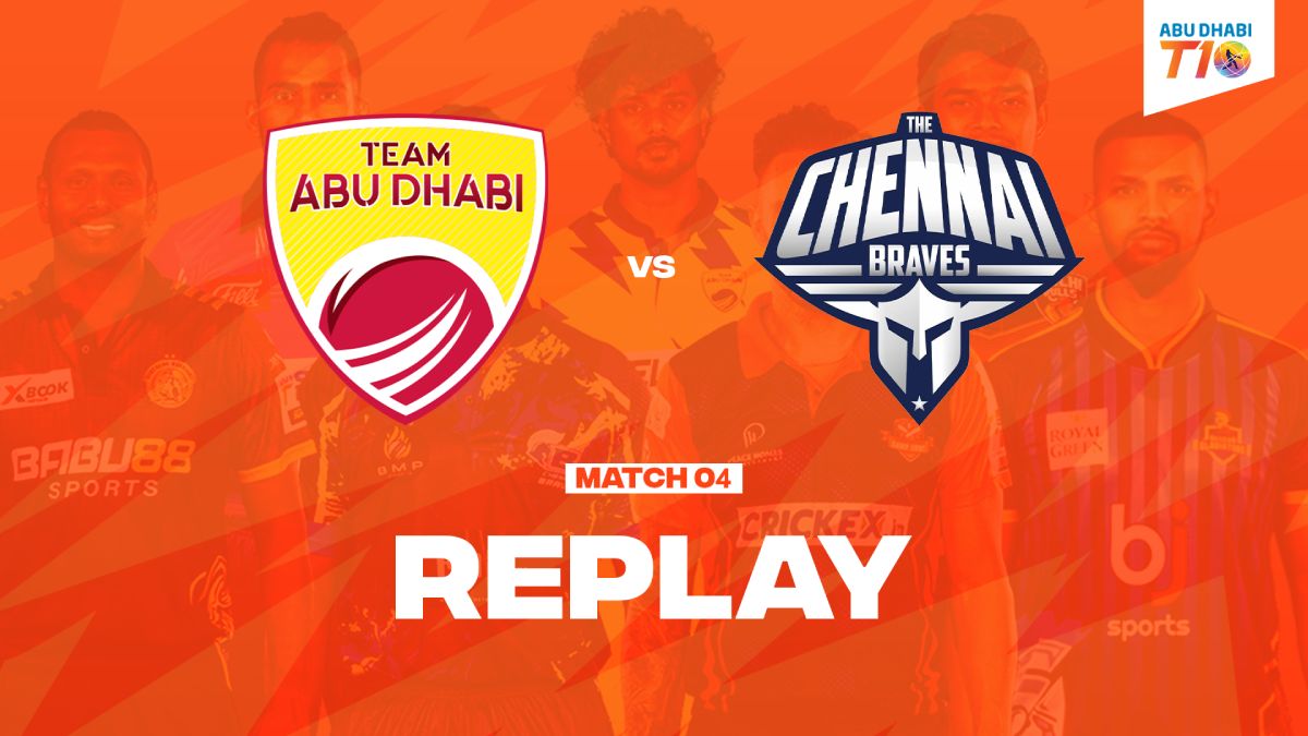 REPLAY Team Abu Dhabi vs Chennai Braves Abu Dhabi T10 League Match 4