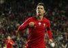 Ronaldo bags hat-trick, closes on 100 goals in Portugal rout Cristiano Ronaldo celebrates scoring their second goal