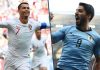 Ronaldo header sinks Morocco; Uruguay progress