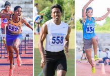 Athletics schedule at SAG 2019 REVISED!