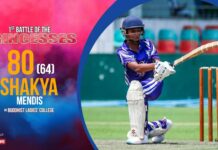 WATCH – Shakya Mendis 80 (64) vs Buddhist Ladies College – 1st Battle of the Princesses Shakya Mendis