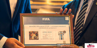 Photos – Ritzbury ROCCOA Unveils Authentic Messi Signed Argentina Jersey