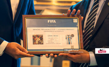 Photos – Ritzbury ROCCOA Unveils Authentic Messi Signed Argentina Jersey