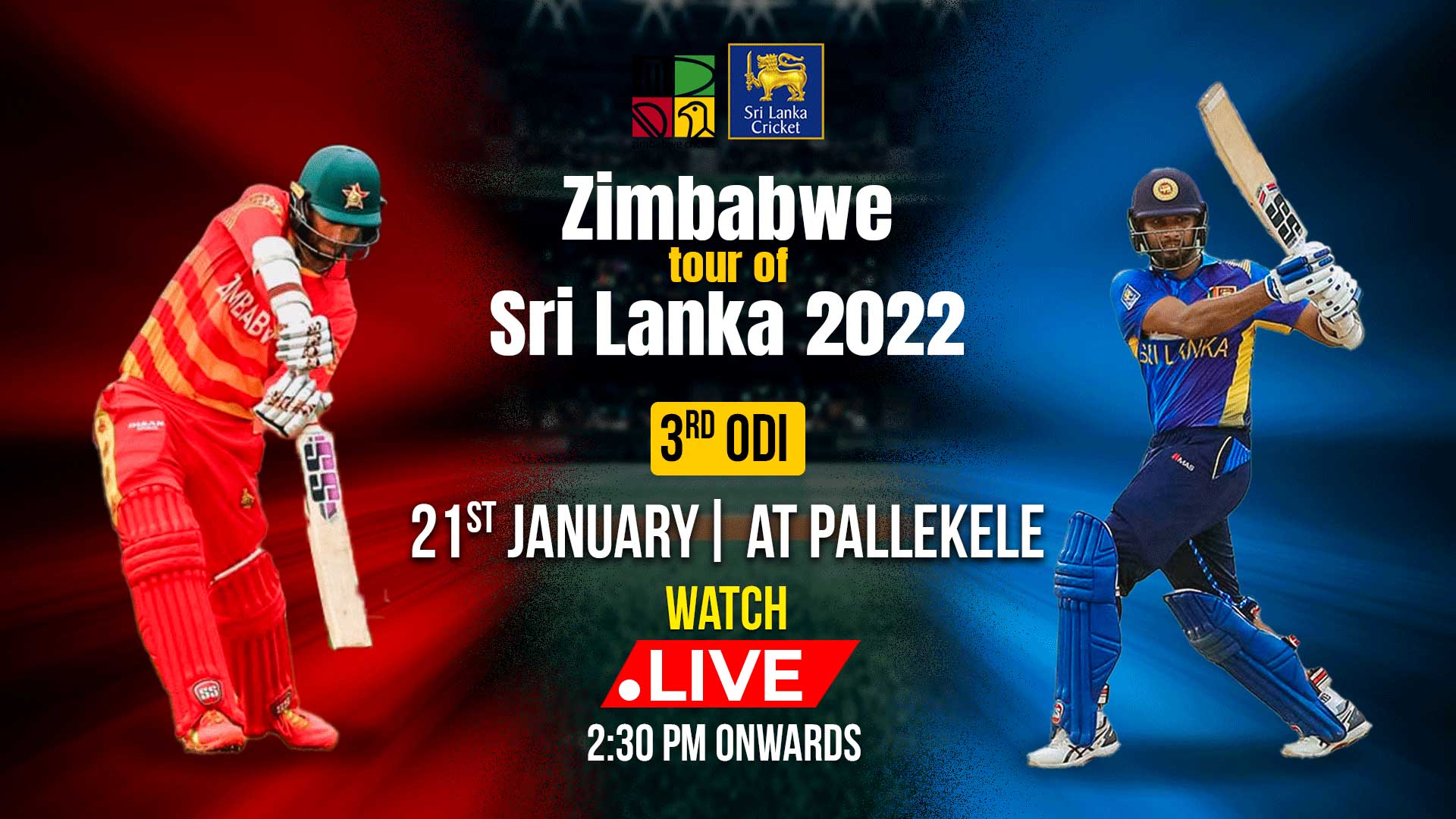 REPLAY Zimbabwe tour of Sri Lanka 2022 3rd ODI