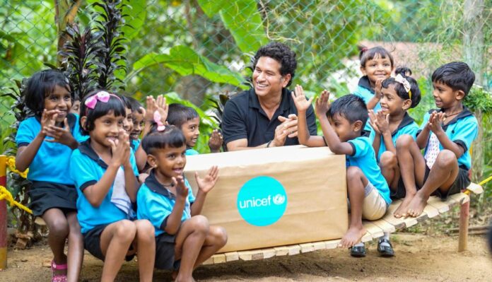 Sachin visited Sri Lanka as UNICEF Ambassador