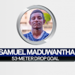 Samuel Maduwantha's 53 m penalty