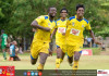 Saunders dominate Blue Star to book semi-final place Saunders SC's Abdul Mohamed (L) celebrates scoring a goal with his teammates - FA Cup 2016 Quarter Finals