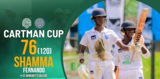 WATCH – Shamma Fernando 76 (120) vs St. Benedict’s College | Cartman Cup 2026 – Day 2 Shamma Fernando