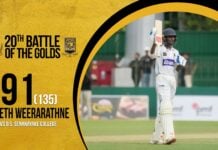 WATCH – Sineth Weerarathne 91 (135) vs D.S. Senanayake College | 20th Battle of the Golds Sineth Weerarathne 91